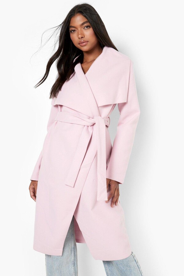 mauve wool coat