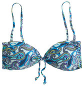 Thumbnail for your product : J.Crew Blue paisley tie-front bandeau top