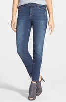 Thumbnail for your product : Christopher Blue 'Isabel' Ankle Skinny Jeans (Medium Indigo)