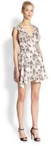 Thumbnail for your product : Robert Rodriguez Floral-Print Pleated Dress