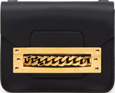 Thumbnail for your product : Sophie Hulme Black Leather Gold Chain Mini Envelope Bag