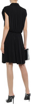 Thumbnail for your product : Givenchy Pleated Leather-trimmed Ponte Dress