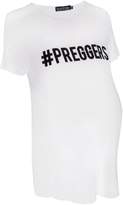 Thumbnail for your product : boohoo Maternity Preggers Slogan T-Shirt