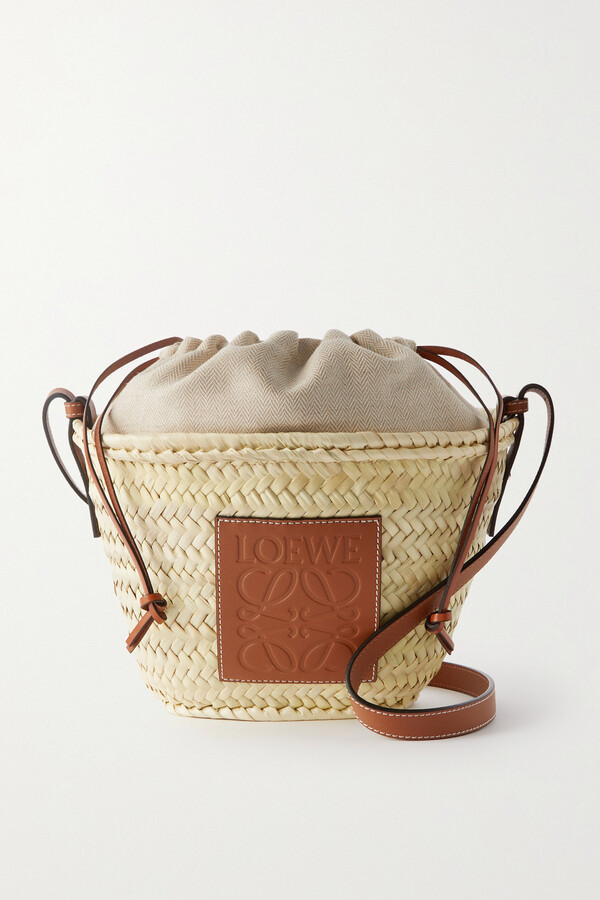 Loewe Bamboo Bucket Bag in Calfskin Tan