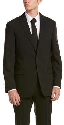 Ike Behar 2pc Wool Smart Suit With Flat Front Pant