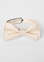 Thumbnail for your product : Men's Cream Plain Silk Pre-Tied Bow Tie