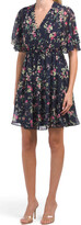 Thumbnail for your product : Taylor Ruffle Detail Floral Mini Dress