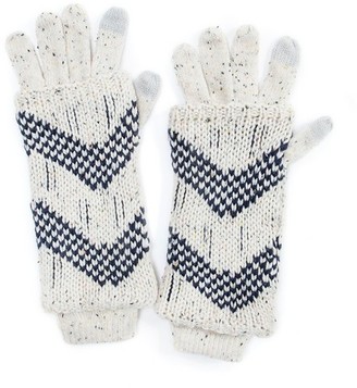 Muk Luks Women's Shag Texture 3-in-1 Gloves - Natural