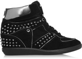 Thumbnail for your product : MICHAEL Michael Kors Nikko studded suede high-top sneakers