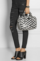 Thumbnail for your product : Marc by Marc Jacobs Turn Around striped textured-leather shoulder bag