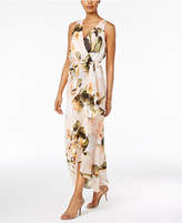Thumbnail for your product : Sangria Chiffon Floral Faux-Wrap Maxi Dress