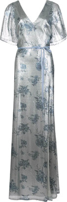 Marchesa bridesmaid floral-printed sequin gown Marchesa bridesmaid floral-printed sequin gown