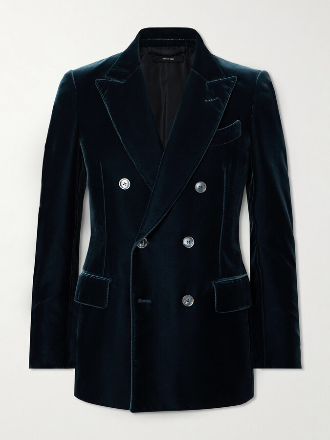 Tom Ford Dyylan Double-Breasted Velvet Tuxedo Jacket