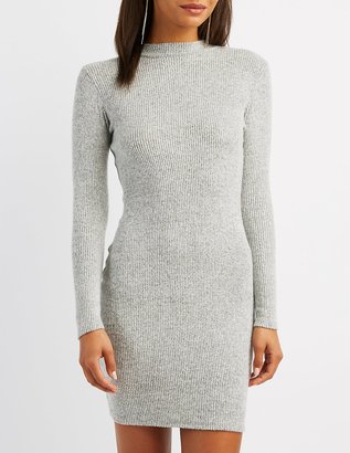 Charlotte Russe Ribbed Knit Bodycon Sweater Dress