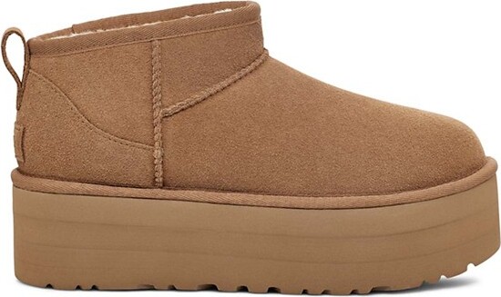 UGG Women's Classic Ultra Mini Platform Boots 6 Chestnut