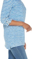 Thumbnail for your product : Denim & Co. Active Striped French Terry Boat Neck 3/4 Sleeve Tunic