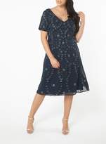 Thumbnail for your product : Evans **Lovedrobe Luxe Navy Embellished Dress