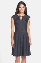 Thumbnail for your product : Donna Ricco Textured Knit Fit & Flare Dress