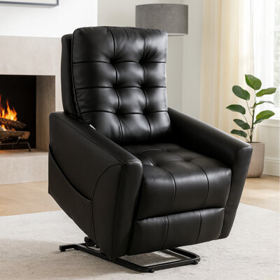 Clark, 33" Wide Faux Leather, Power Lift Recliner Chair