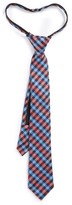 Thumbnail for your product : Nordstrom 'Presidential' Gingham Silk Zipper Tie (Big Boys)
