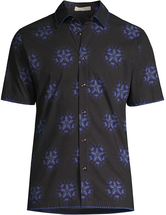 1 NEW Ted Baker US Sz:2 UK:8 Floral Viscose Tee Shirt Hawaiian Aloha N258