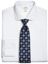 Thumbnail for your product : Brooks Brothers Supima® Cotton Non-Iron Extra-Slim Fit Spread Collar Twill Twin Center Stripe Luxury Dress Shirt
