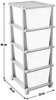 Thumbnail for your product : Argos Home 4 Drawer Red Plastic Tower Storage Unit