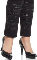 Thumbnail for your product : 7 For All Mankind Seven7 Jeans Plus Size Studded Skinny Jeans, Black Rinse Wash