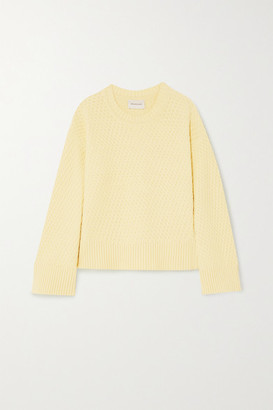 HOLZWEILER Brunost Waffle-knit Cotton Sweater - Yellow