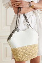 Thumbnail for your product : Stella McCartney The Falabella Medium Vegetarian Brushed-leather And Raffia Tote