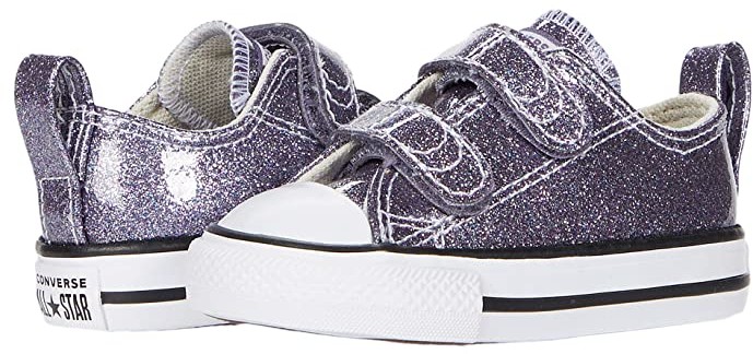 girls black glitter converse
