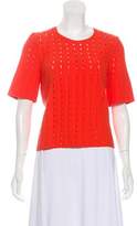 Thumbnail for your product : Tanya Taylor Crocheted Short Sleeve Top