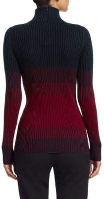 Akris Punto Ribbed Multi-Stripe Turtleneck Sweater