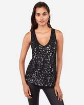Thumbnail for your product : Express One Eleven Sequin Cheetah Print Tank