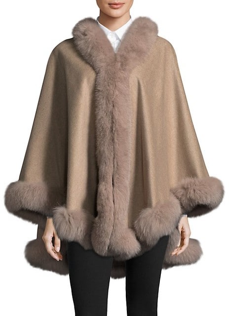 belle fare cashmere cape