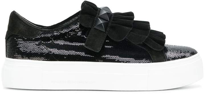 sequin platform sneakers
