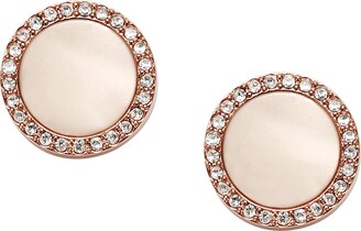 Fossil Women's Rose Gold-Tone Stud Earrings Color: Rose Gold (Model:  JF01715791) - ShopStyle