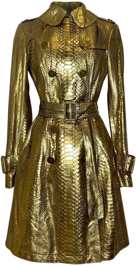 burberry python trench coat