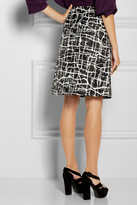 Thumbnail for your product : Marni Printed satin-twill A-line skirt