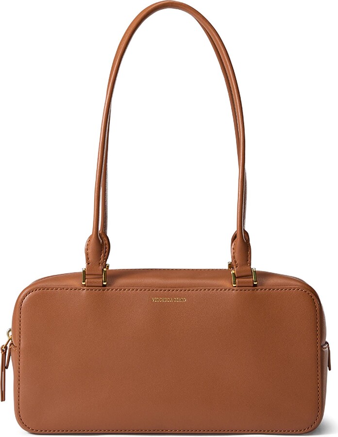 Veronica Beard Boxy Leather Shoulder Bag
