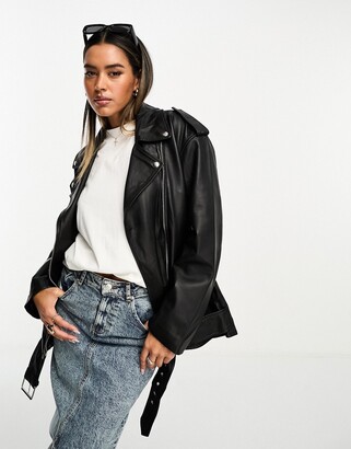ASOS Women's Leather & Faux Leather Jackets | ShopStyle