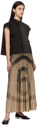 MM6 MAISON MARGIELA Black Paneled Stripe Shirt