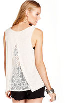 Thumbnail for your product : American Rag American Sleeveless Crochet-Back High-Low Top