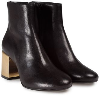 MM6 MAISON MARGIELA Mirrored-heel Leather Ankle Boots