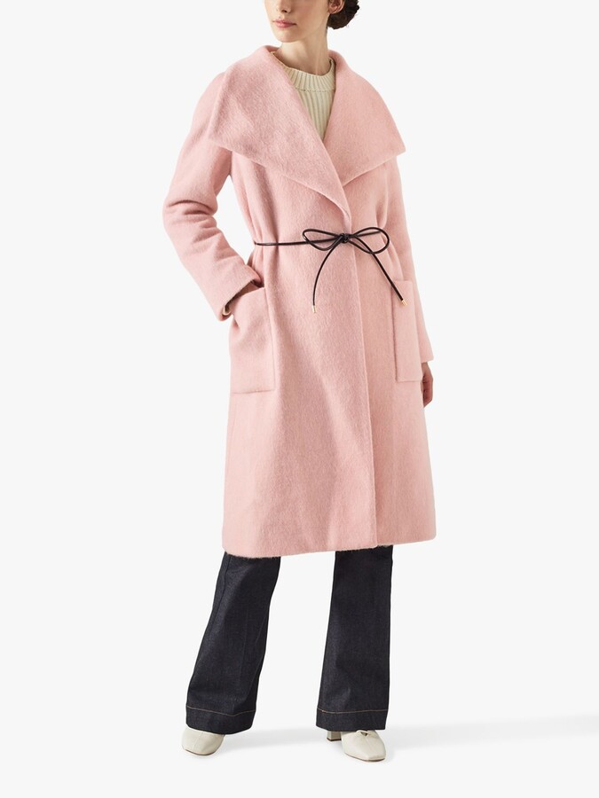 light pink wool coat