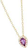 Thumbnail for your product : Alison Lou 14-karat Gold, Amethyst And Diamond Necklace