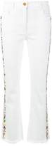 Thumbnail for your product : Etro embroidered side panel cropped jeans