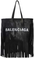 Balenciaga Medium Laundry Leather Bag W/ Fringe