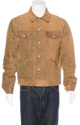 John Varvatos Distressed Leather Jacket