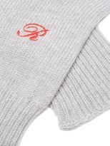 Thumbnail for your product : Raf Simons Heroes Embroidered Wool-blend Gloves - Grey